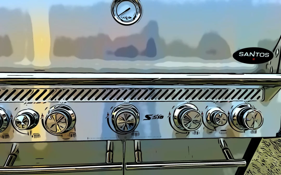 Grill-Fachkräfte auf dem Scheibenstand